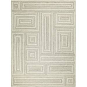 Teton Hand-Tufted New Zealand Wool Cream/Ivory 9'x12' Area Rug
