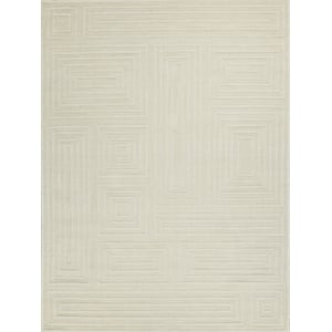 Teton Hand-Tufted New Zealand Wool Beige/Ivory 4'x6' Area Rug