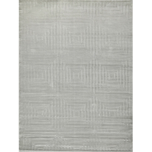 Tovello Modern Handloomed Silky Nylon Light Silver 4'x6' Area Rug