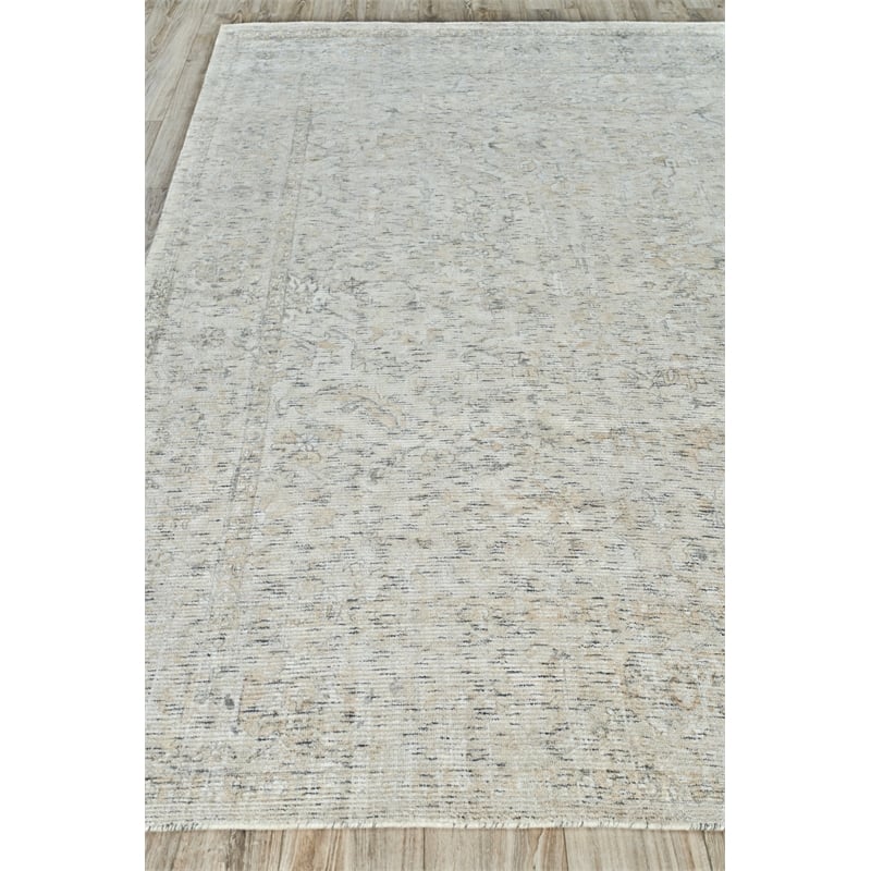 Tuscany Handloomed Wool/Bamboo Silk Beige/Brown 6'x9' Area Rug
