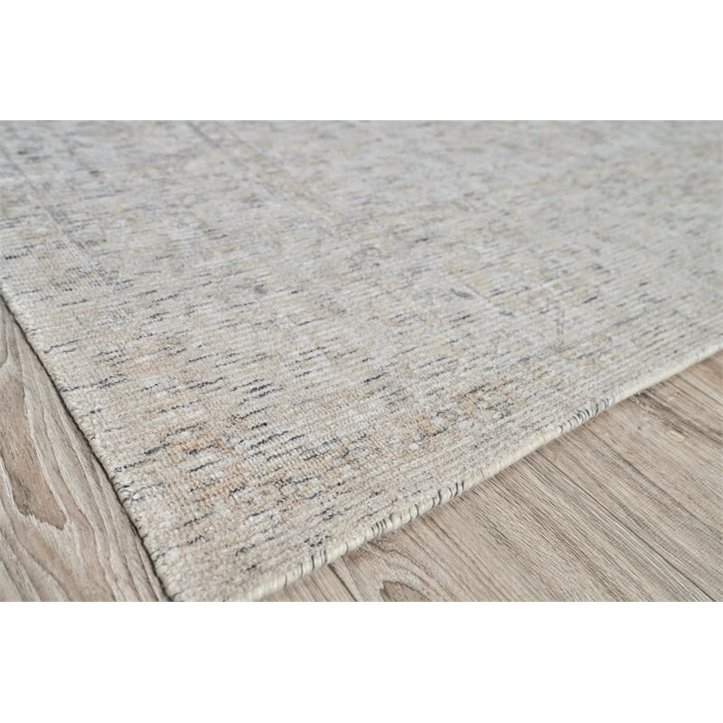 Tuscany Handloomed Wool/Bamboo Silk Beige/Brown 8'x10' Area Rug