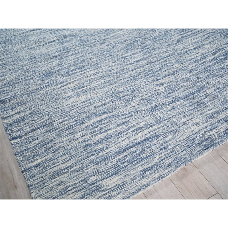 Tranquility Flatweave Wool/Mohair Blue 12'x15' Area Rug