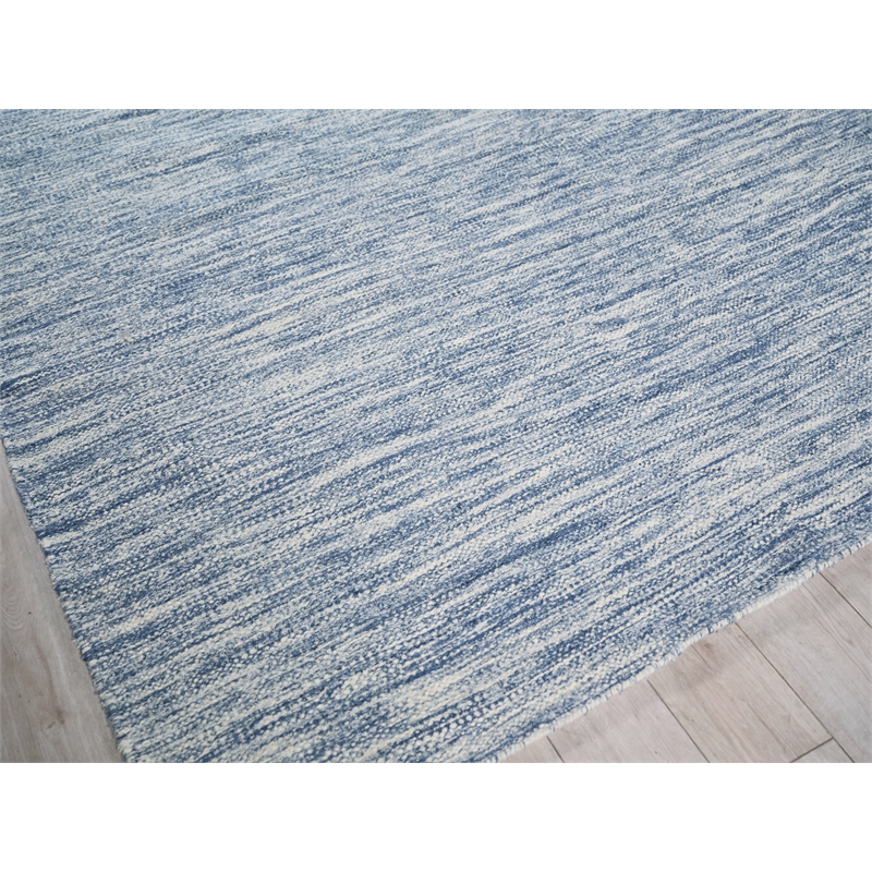 Tranquility Flatweave Wool/Mohair Blue 8'x10' Area Rug