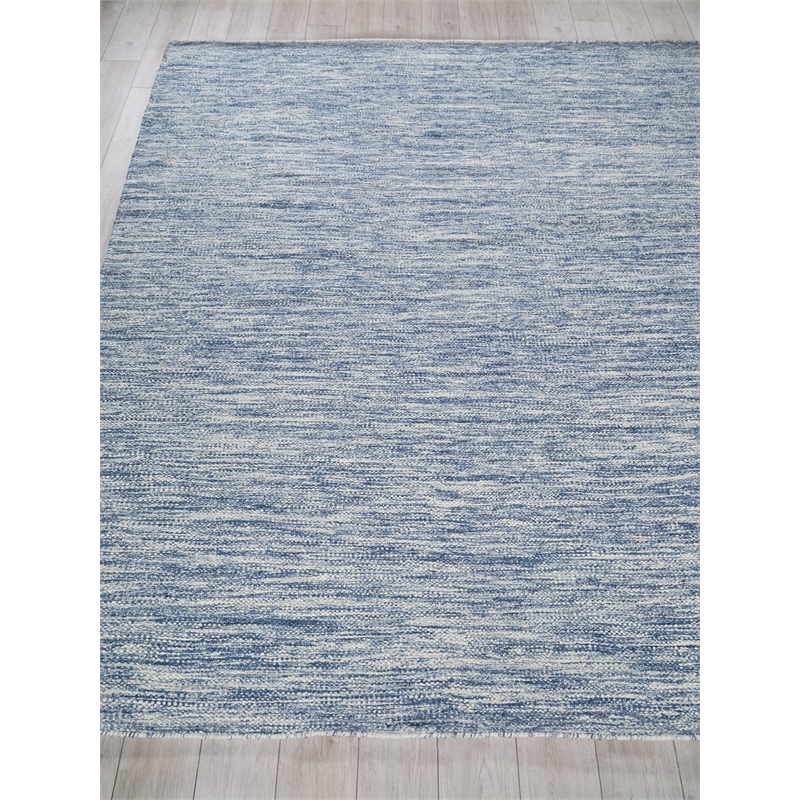 Tranquility Flatweave Wool/Mohair Blue 8'x10' Area Rug