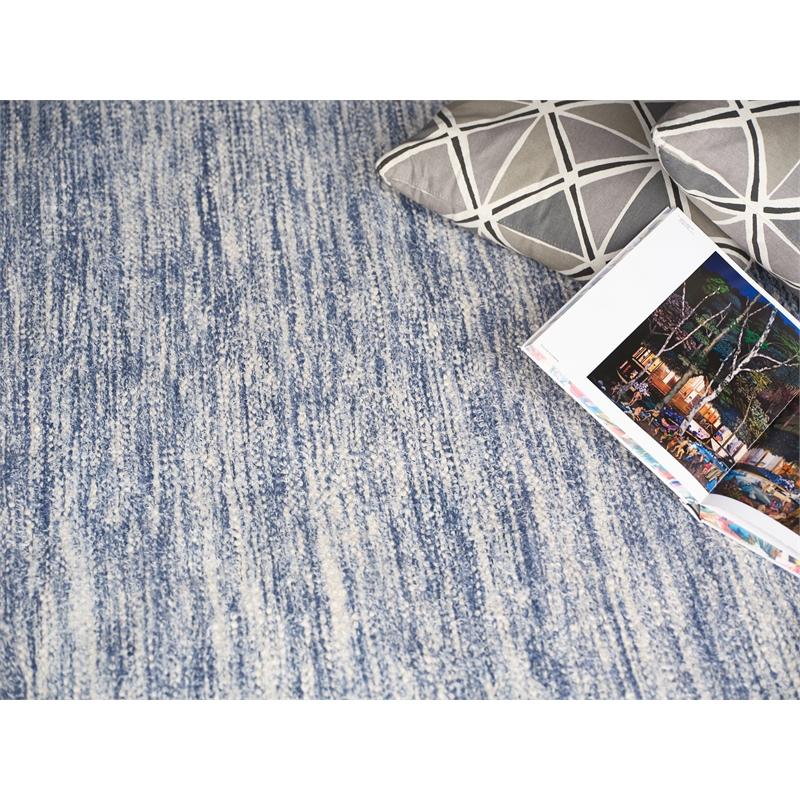 Tranquility Flatweave Wool/Mohair Blue 8'x10' Area Rug