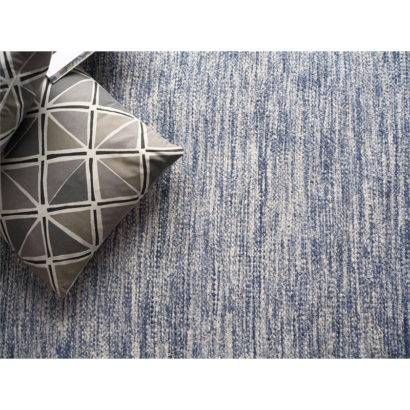 Tranquility Flatweave Wool/Mohair Blue 8'x10' Area Rug