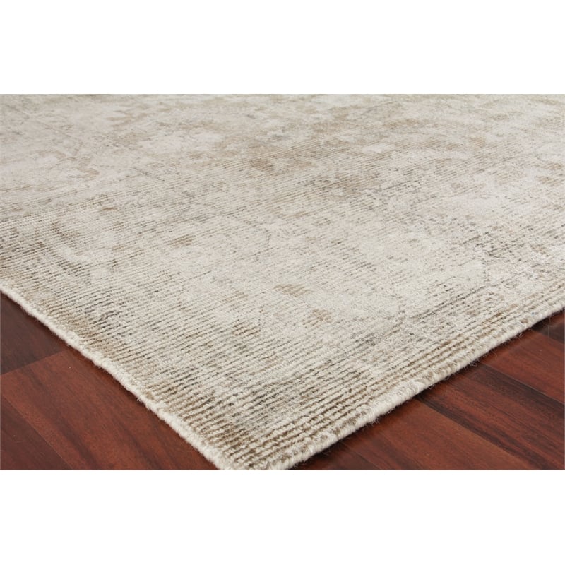 Tuscany Handloomed Wool/Bamboo Silk Brown 9'x12' Area Rug