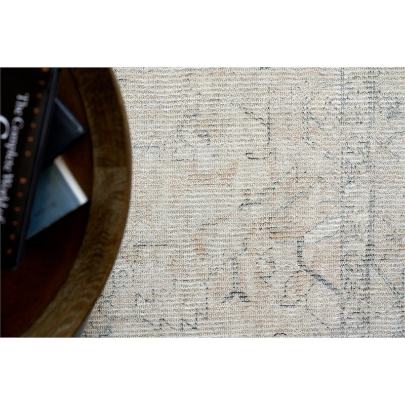 Tuscany Handloomed Wool/Bamboo Silk Light Beige 12'x15' Area Rug
