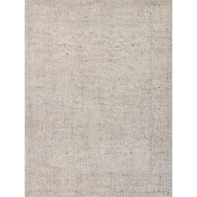 Tuscany Handloomed Wool/Bamboo Silk Light Beige 4'x6' Area Rug