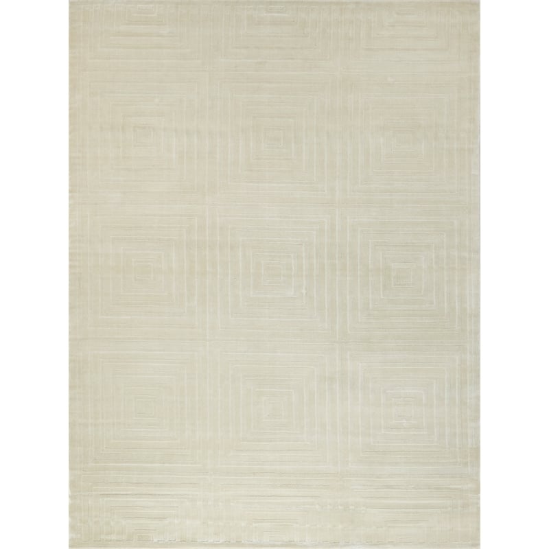Tovello Modern Handloomed Silky Nylon Beige 15'x15' Square Area Rug