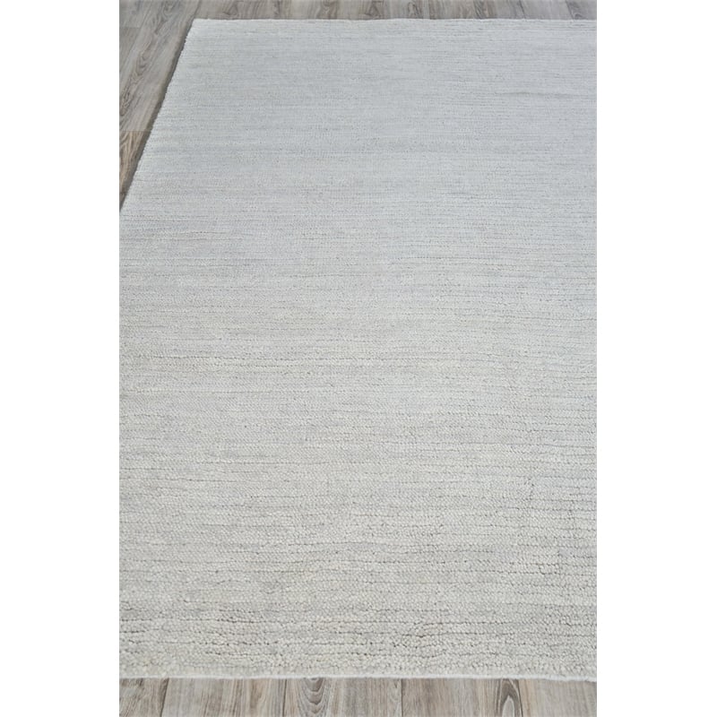 Urth Handloomed New Zealand Wool Silver 14'x18' Area Rug