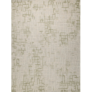 Vista Handloomed Wool/Bamboo Silk Green 6'x9' Area Rug