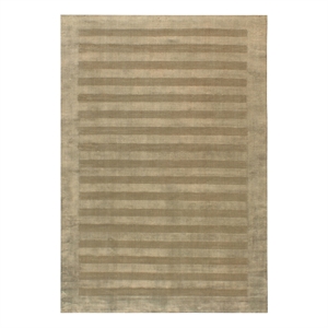 Wide Stripe Handloomed Viscose Dark Beige 14'6&quotx19' Area Rug