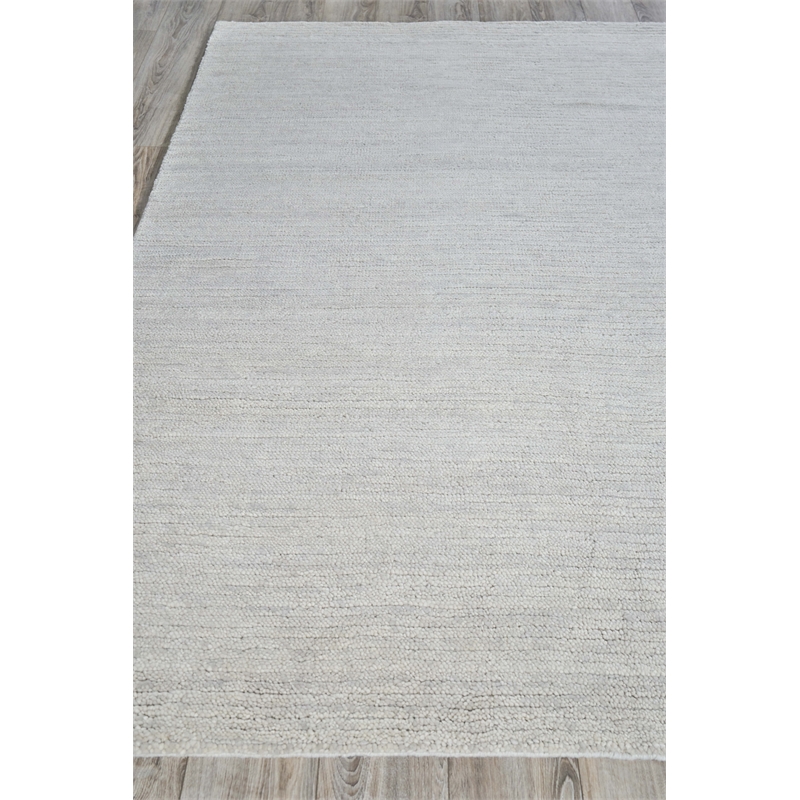 Urth Handloomed New Zealand Wool Silver 2'x3' Area Rug