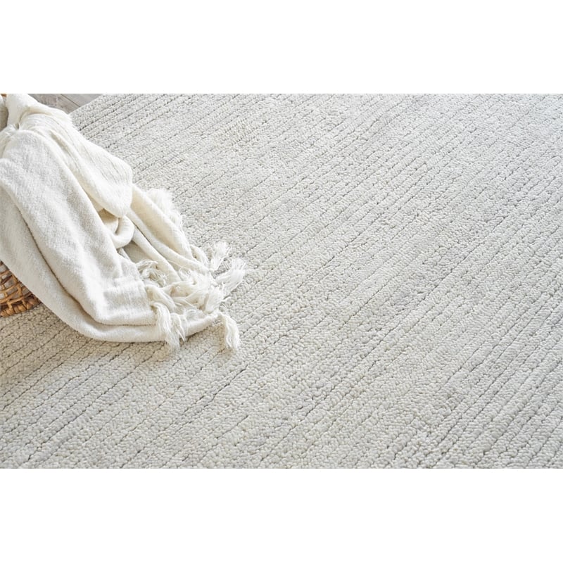 Urth Handloomed New Zealand Wool Silver 2'x3' Area Rug