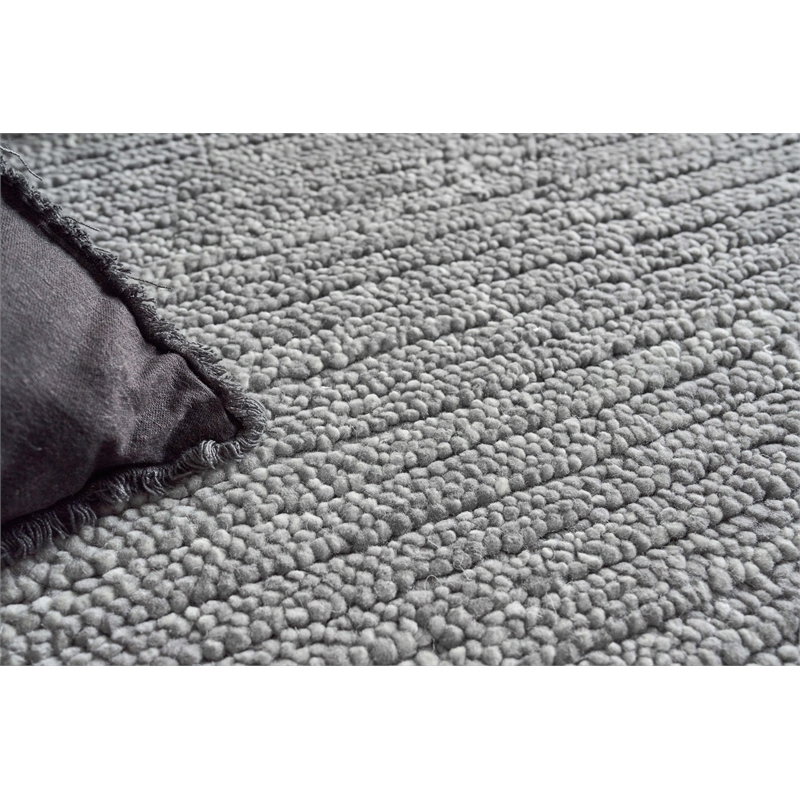 Urth Handloomed New Zealand Wool Gray 14'x18' Area Rug