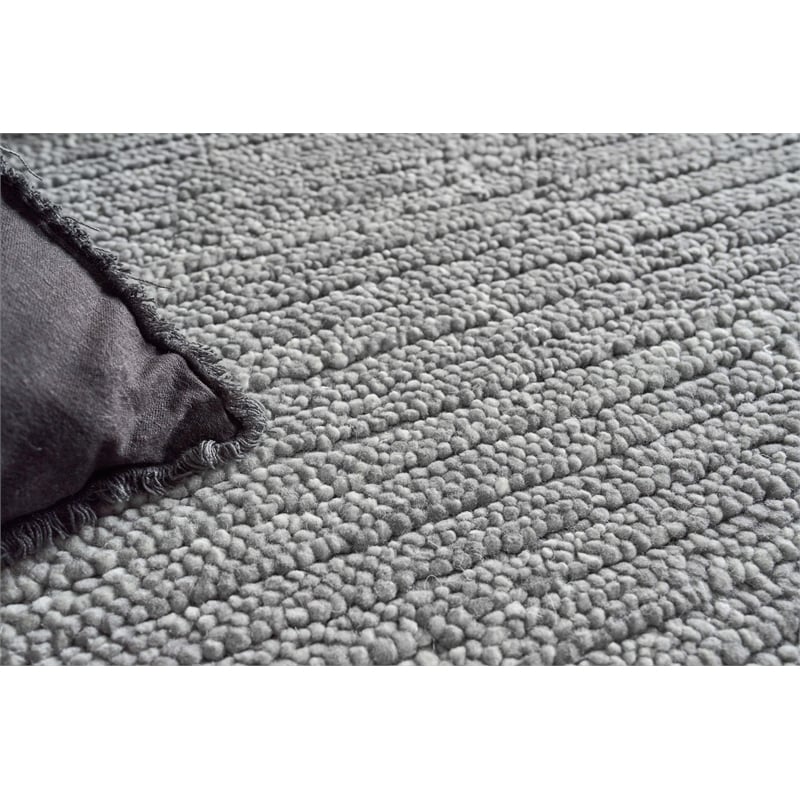 Urth Handloomed New Zealand Wool Gray 8'x10' Area Rug