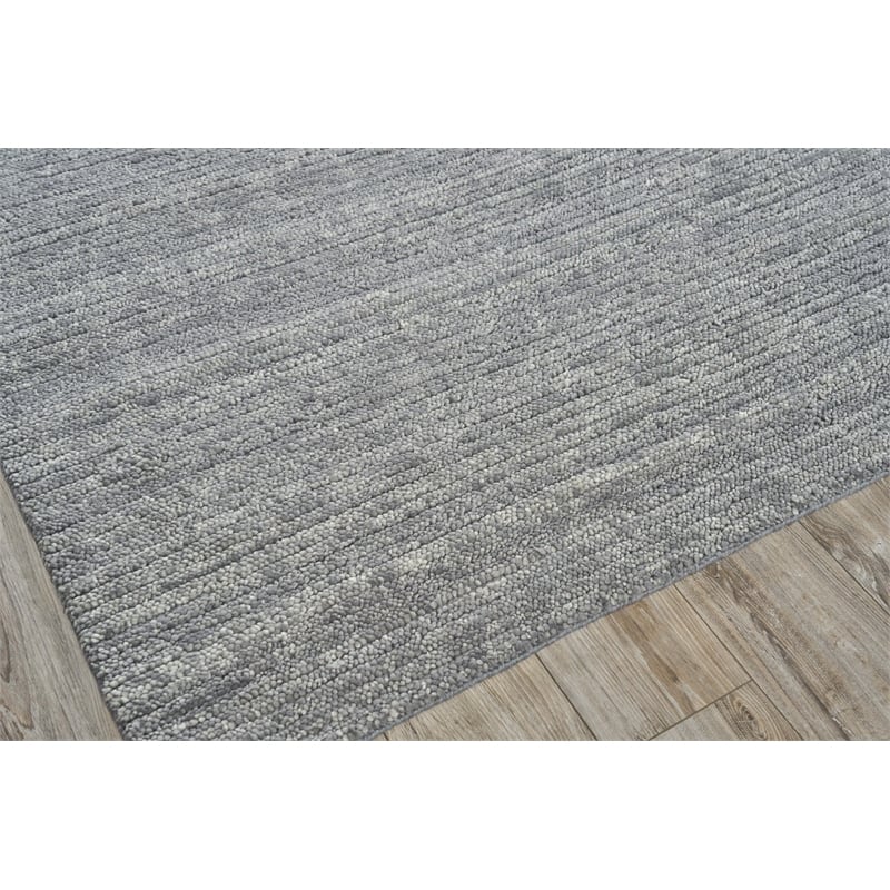 Urth Handloomed New Zealand Wool Gray 9'x12' Area Rug