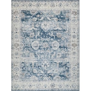 Vintage Looms Power Loom Polyester Blue/Beige 12'x15' Area Rug