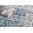 Vintage Looms Power Loom Polyester Blue/Beige 4'x12' Area Rug