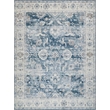 Vintage Looms Power Loom Polyester Blue/Beige 4'x12' Area Rug