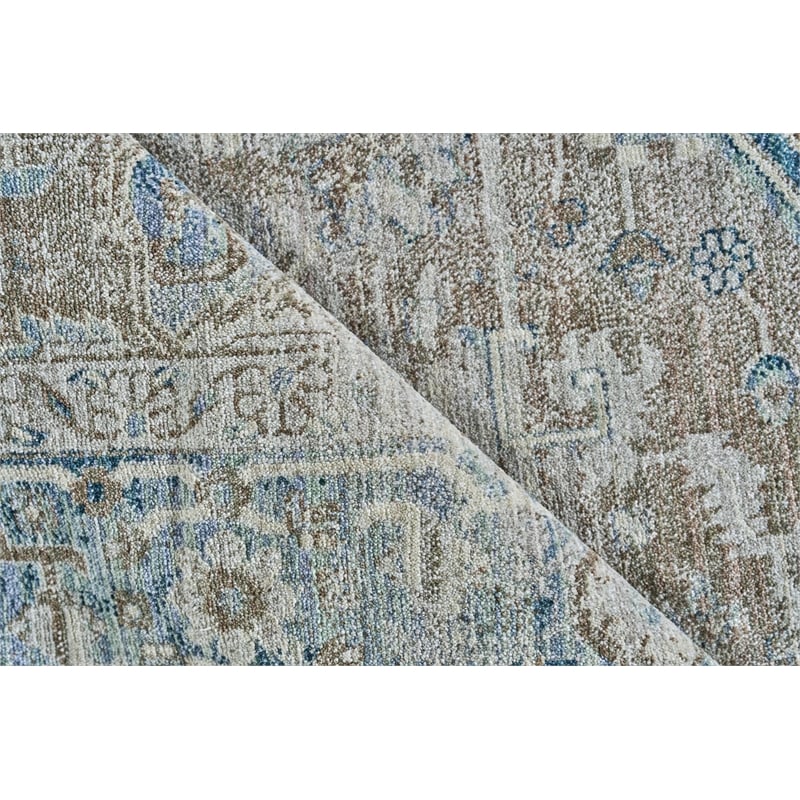 Vintage Looms Power Loom Polyester Rust/Navy 8'x10' Area Rug