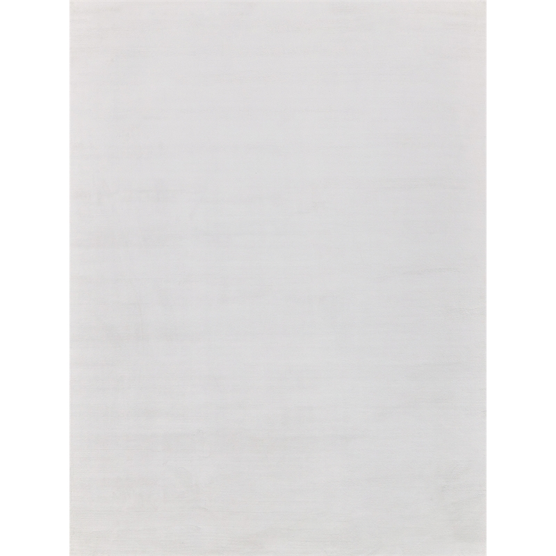 Velutto Modern Handloomed Silky Nylon White 2'x3' Area Rug
