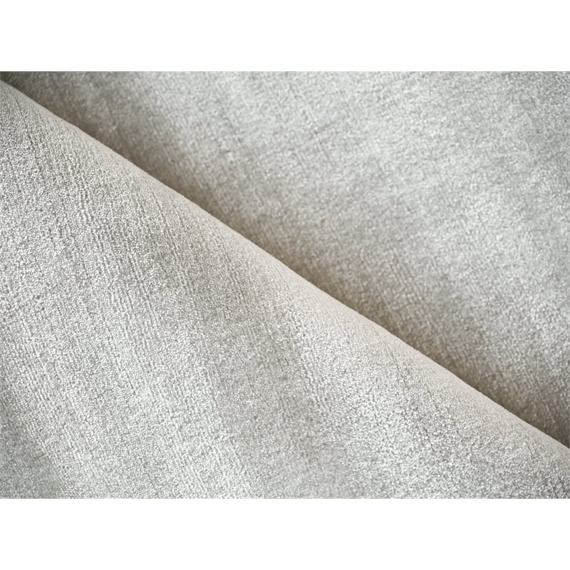 Velutto Modern Handloomed Silky Nylon Light Silver 2'x3' Area Rug