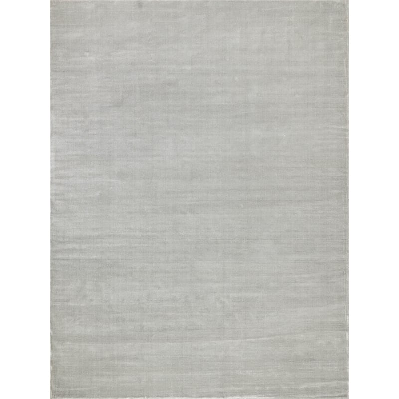 Velutto Modern Handloomed Silky Nylon Light Silver 2'x3' Area Rug