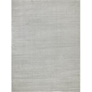 Velutto Modern Handloomed Silky Nylon Light Silver 6'x9' Area Rug