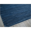 Velutto Modern Handloomed Silky Nylon Navy 2'x3' Area Rug