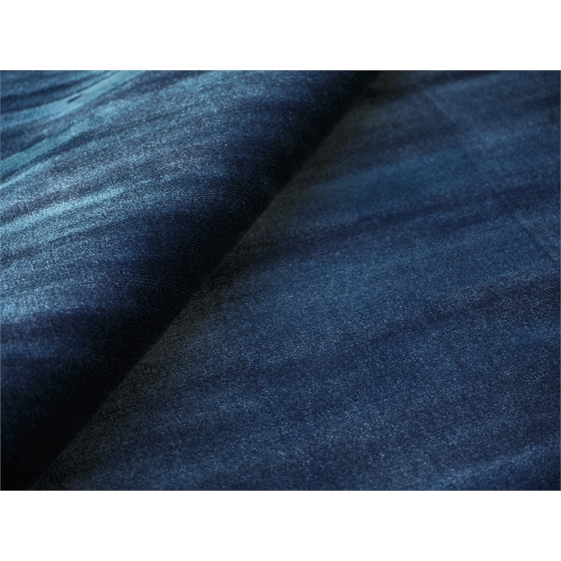 Velutto Modern Handloomed Silky Nylon Navy 2'x3' Area Rug