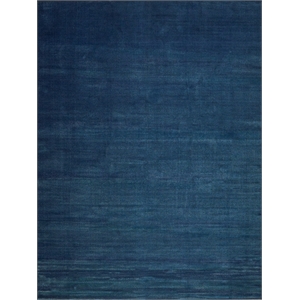 Velutto Modern Handloomed Silky Nylon Navy 6'x9' Area Rug