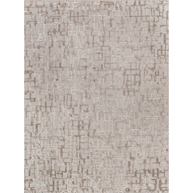 Vista Handloomed Wool/Bamboo Silk Beige 6'x9' Area Rug