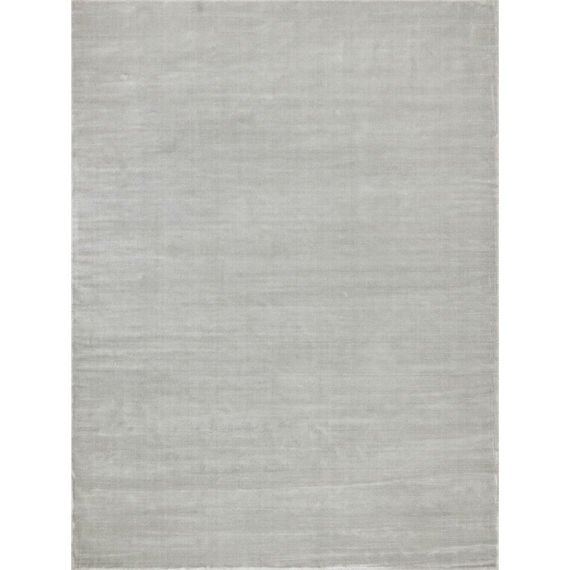 Velutto Modern Handloomed Silky Nylon Light Silver 10'x10' Square Area Rug