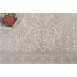 Velvet Hand-Knotted Silk Ivory/Silver 9'x12' Area Rug