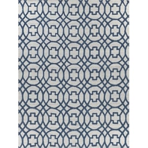 Windsor Handloomed Wool/Bamboo Silk Dark Blue/Gray 9'x12' Area Rug