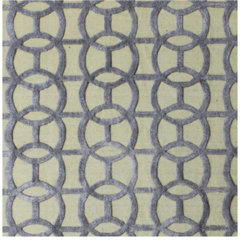 Windsor Handloomed Wool/Bamboo Silk Blue/Beige 8'x10' Area Rug