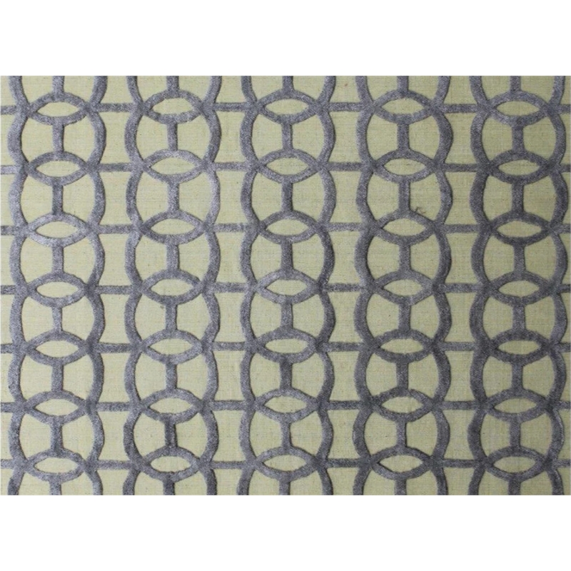 Windsor Handloomed Wool/Bamboo Silk Blue/Beige 8'x10' Area Rug