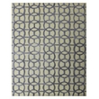 Windsor Handloomed Wool/Bamboo Silk Blue/Beige 8'x10' Area Rug