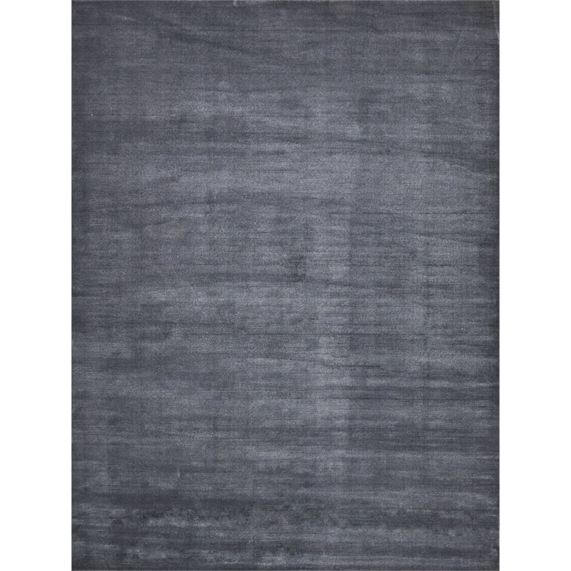 Velutto Modern Handloomed Silky Nylon Gray 12'x12' Square Area Rug