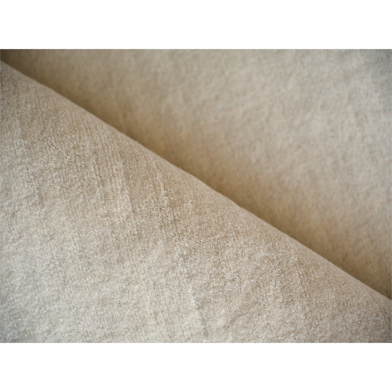 Velutto Modern Handloomed Silky Nylon Light Beige 15'x15' Square Area Rug