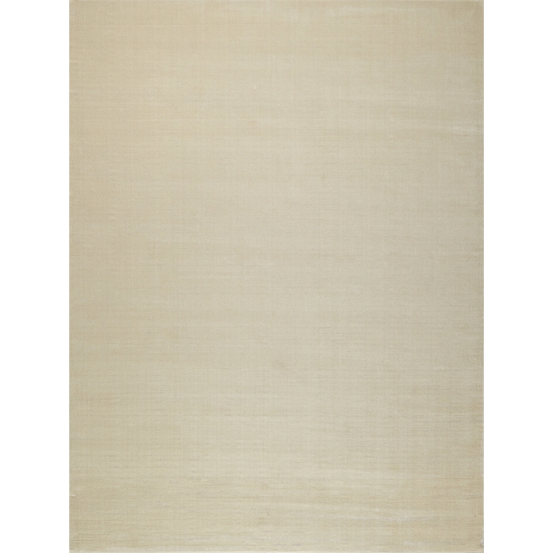 Velutto Modern Handloomed Silky Nylon Light Beige 2'x3' Area Rug