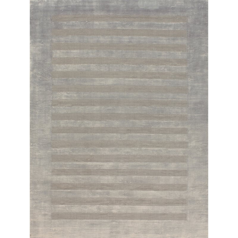 Wide Stripe Handloomed Viscose Light Beige 14'6