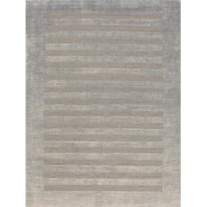 Wide Stripe Handloomed Viscose Light Beige 14'6&quotx13' Area Rug