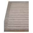 Wide Stripe Handloomed Viscose Light Beige 5'x8' Area Rug