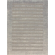 Wide Stripe Handloomed Viscose Light Beige 5'x8' Area Rug