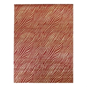 Wilderness Hand-Knotted Wool/Bamboo Silk Red/Gold 8'6&quotx11'6&quot Area Rug