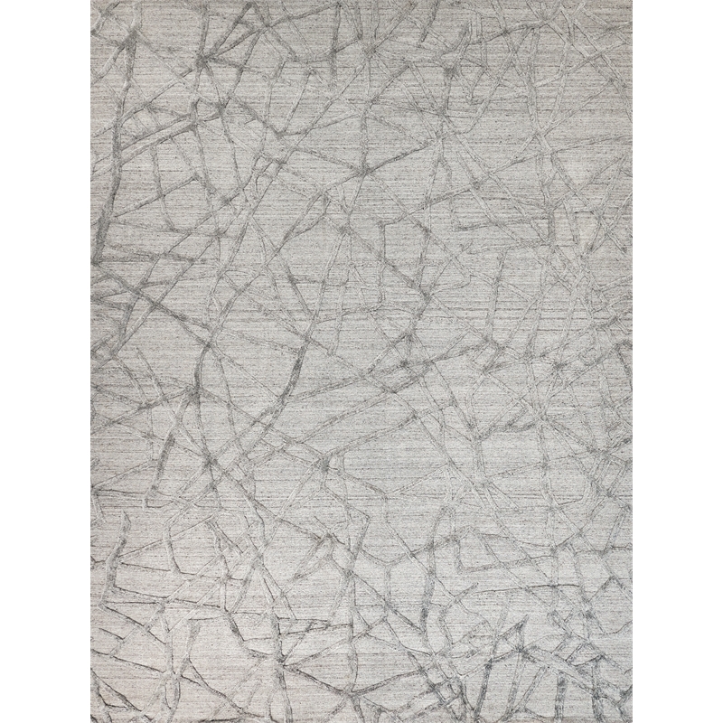Windsor Handloomed Wool/Bamboo Silk Gray 12'x15' Area Rug