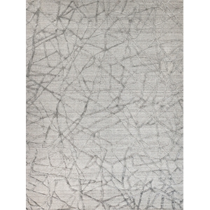 Windsor Handloomed Wool/Bamboo Silk Gray 12'x15' Area Rug